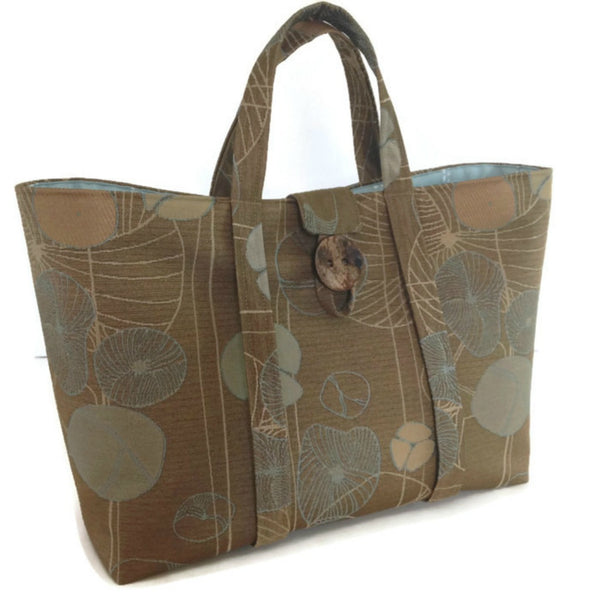 The Large Knitting Bag Brown Floral