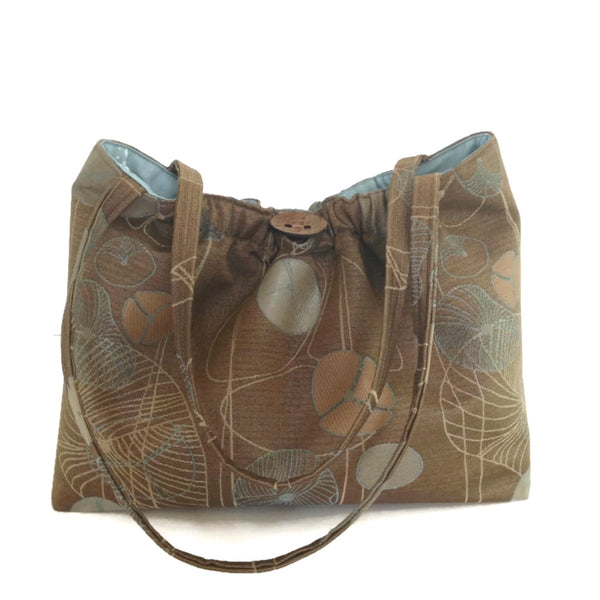 The Shoulder Knitting Bag Brown Floral