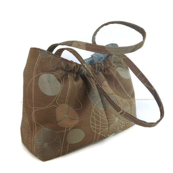 The Shoulder Knitting Bag Brown Floral