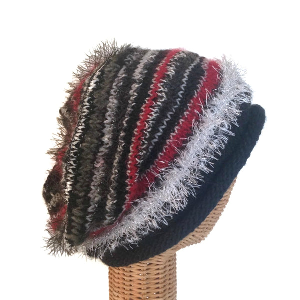 Slouchy Hat Black FUSION - Buttermilk Cottage