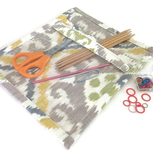Accessory Bag Yellow Ikat