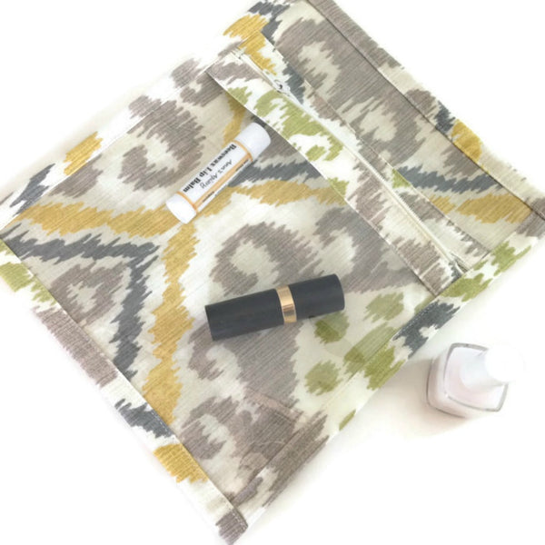 Accessory Bag Yellow Ikat