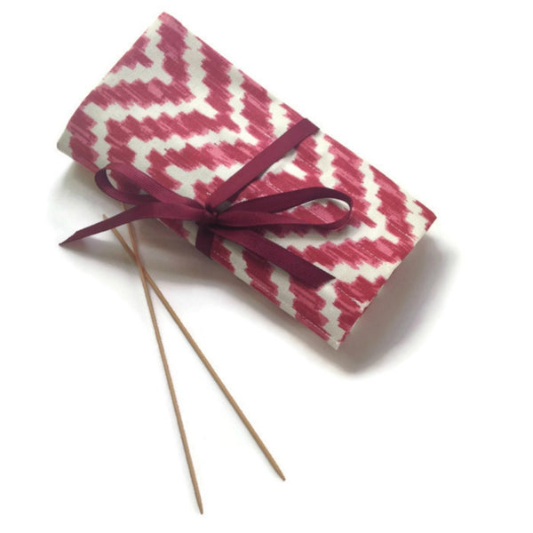 Double Point Needle Roll Up 6 or 12 Pockets Red Chevron