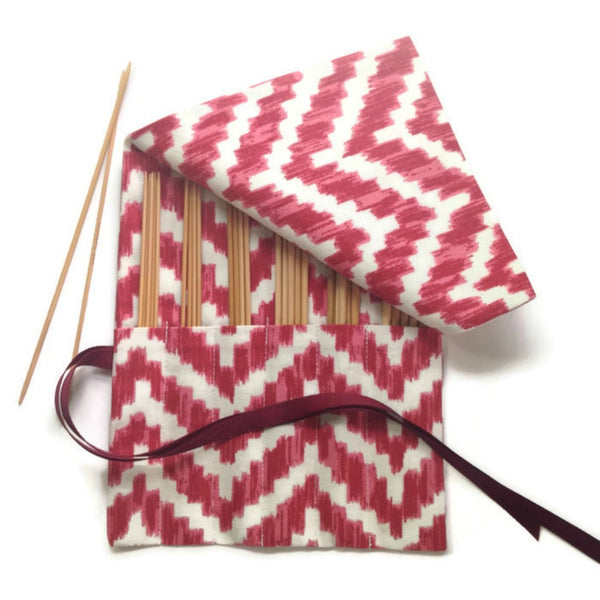 Double Point Needle Roll Up 6 or 12 Pockets Red Chevron
