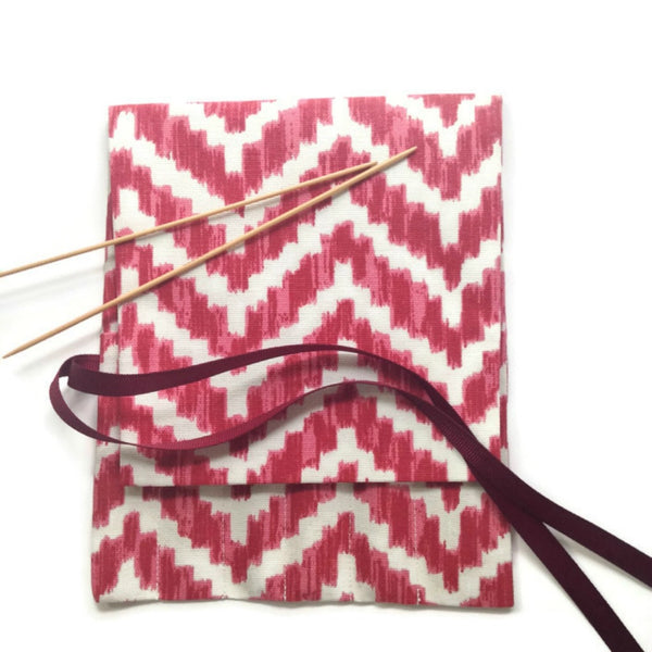 Double Point Needle Roll Up 6 or 12 Pockets Red Chevron