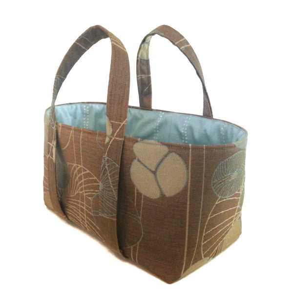 The Small Project Bag Brown Floral