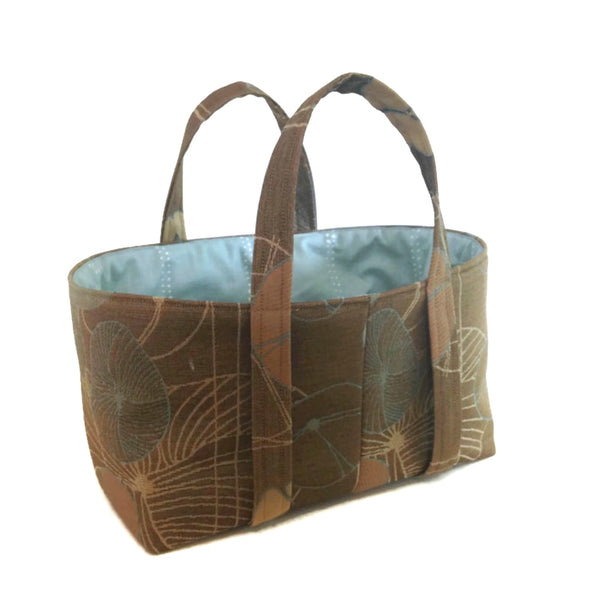 The Small Project Bag Brown Floral
