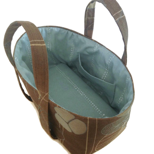 The Small Project Bag Brown Floral