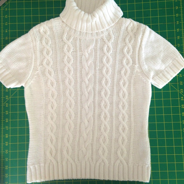 White Sweater Pillow 14 Inch