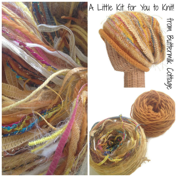 Gold FUSION Slouchy Hat Kit - Buttermilk Cottage