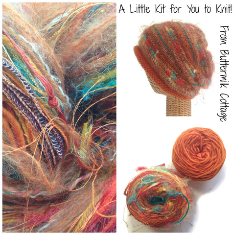 Orange FUSION Slouchy Hat Kit - Buttermilk Cottage