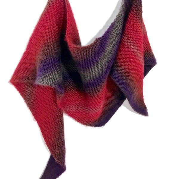 Triangular Scarf Wool Asymmetrical Light Weight