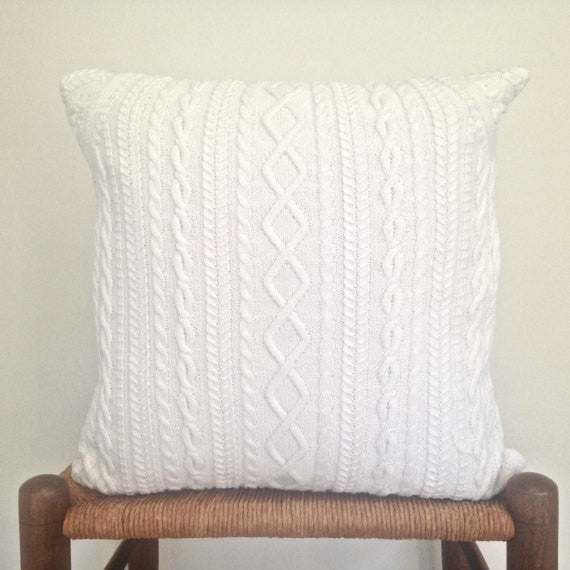 Sweater Pillow Set Winter White - Buttermilk Cottage