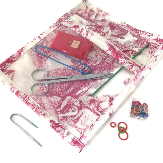 The Small Project Bag Raspberry Plaid