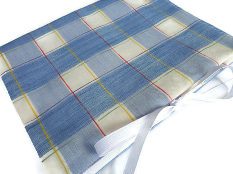Circular Needle Case Blue/White Plaid