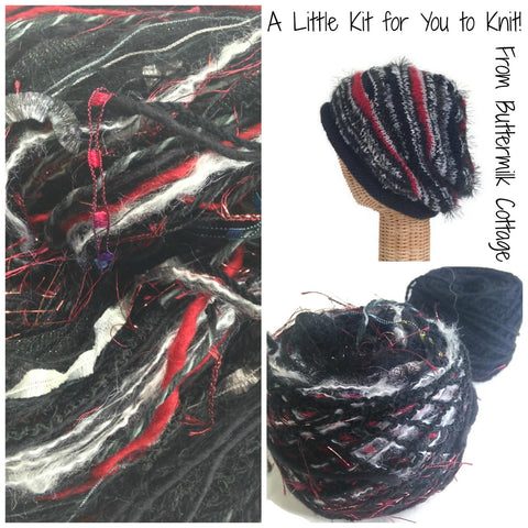 Black FUSION Slouchy Hat Kit - Buttermilk Cottage