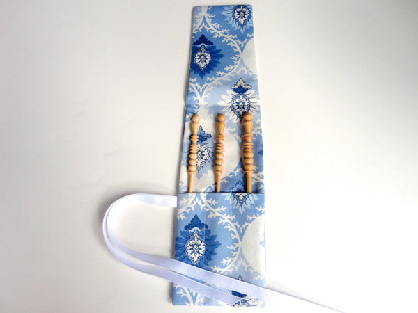 Crochet Hooks for Knitters Blue Floral - Buttermilk Cottage