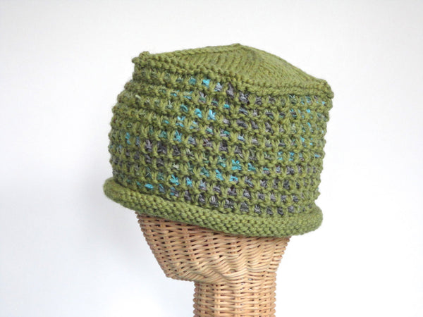 Bucket Hat Rolled Brim Green - Buttermilk Cottage