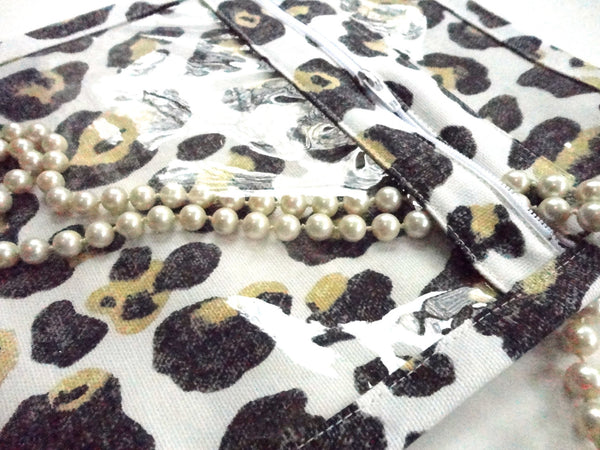 Accessory Bag in Yellow Faux Animal Print - Buttermilk Cottage