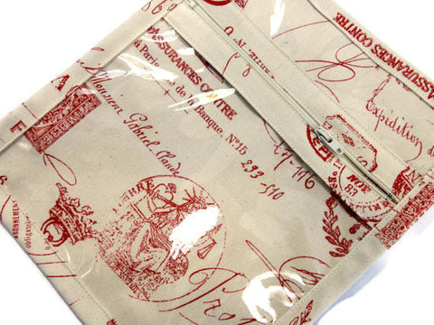 Accessory Bag Red Toile - Buttermilk Cottage