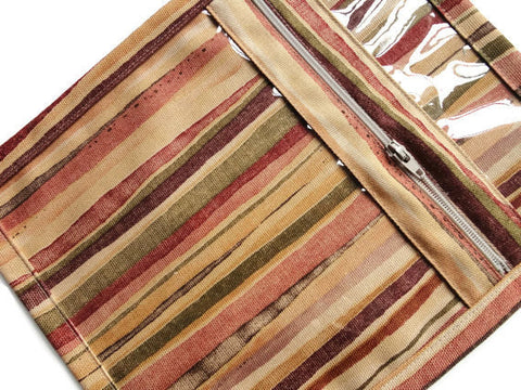 Accessory Bag Brown Wavy Stripe - Buttermilk Cottage