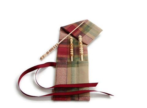 Crochet Hooks for Knitters Red Plaid - Buttermilk Cottage - 1
