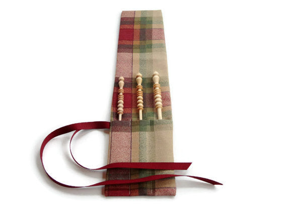 Crochet Hooks for Knitters Red Plaid - Buttermilk Cottage - 4