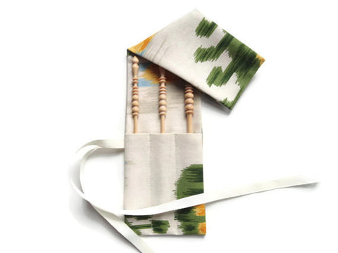 Crochet Hooks for Knitters Green Ikat - Buttermilk Cottage