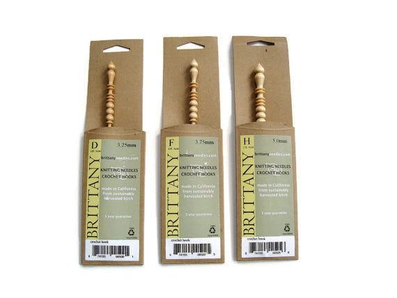 Crochet Hooks for Knitters Green Ikat - Buttermilk Cottage