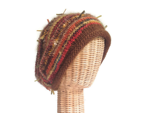 Slouchy Hat Brown FUSION - Buttermilk Cottage - 5