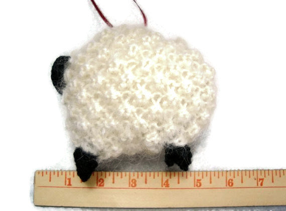 Hand Knit Sheep Ornament "Bo Peep's Sheep" - Buttermilk Cottage