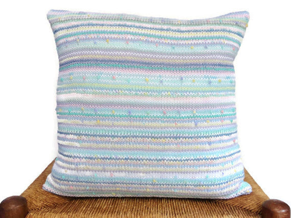 Sweater Pillow Single Pastel Knit - Buttermilk Cottage