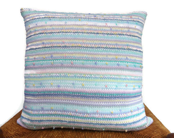 Sweater Pillow Single Pastel Knit - Buttermilk Cottage