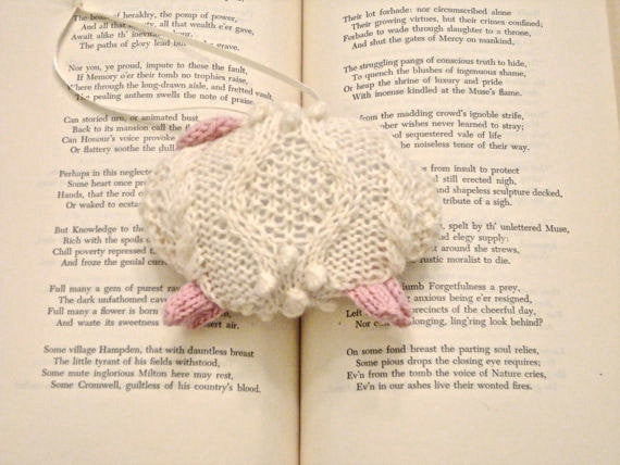 Hand Knit Sheep Ornament "Mary's Little Lamb" - Buttermilk Cottage