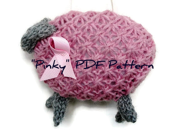 PDF Sheep Pattern "Pinky, Pretty Pink Ewe" - Buttermilk Cottage - 1