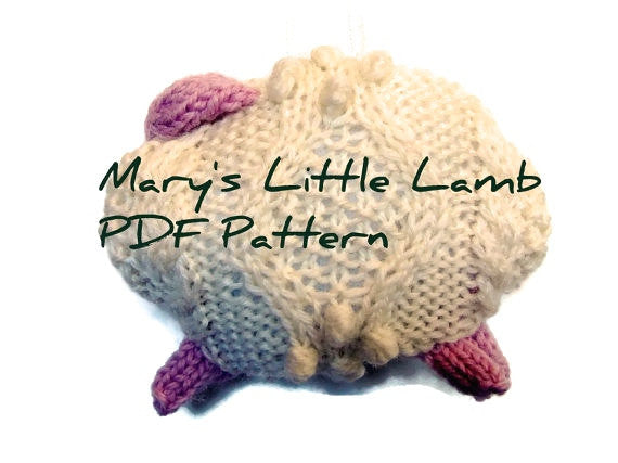 Hand Knit Sheep Ornament "Mary's Little Lamb" - Buttermilk Cottage