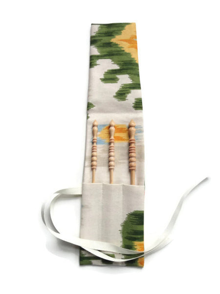 Crochet Hooks for Knitters Green Ikat - Buttermilk Cottage