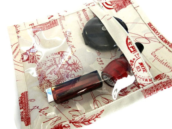Accessory Bag Red Toile - Buttermilk Cottage
