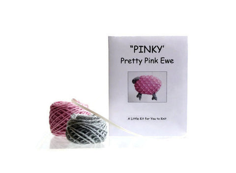 Sheep Ornament Knitting Kit "Pinky, Pretty Pink Ewe" - Buttermilk Cottage - 1