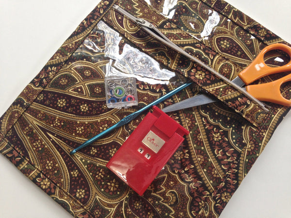 Accessory Bag Brown Paisley - Buttermilk Cottage