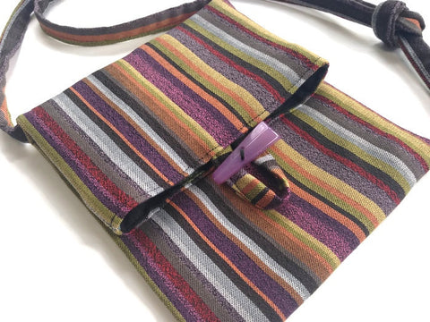Tag Along Bag Purple Stripe - Buttermilk Cottage