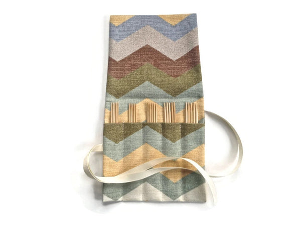 Sock Knitter's Needle Set Chevron Fabric - Buttermilk Cottage - 3