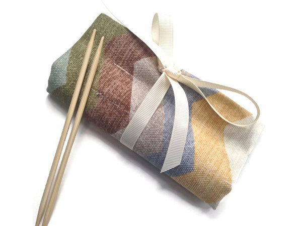Sock Knitter's Needle Set Chevron Fabric - Buttermilk Cottage - 4