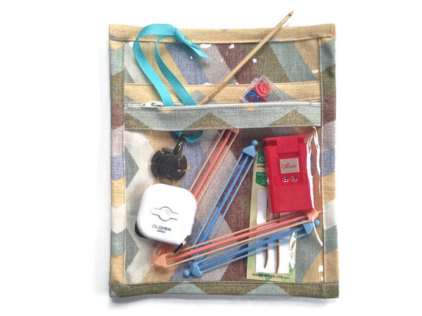 Accessory Bag Yellow Chevron - Buttermilk Cottage - 5