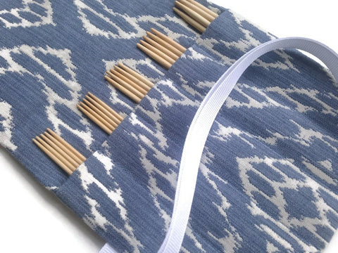 Sock Knitter's Needle Set Blue Woven Diamond - Buttermilk Cottage