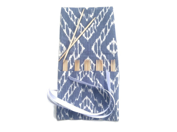 Sock Knitter's Needle Set Blue Woven Diamond - Buttermilk Cottage
