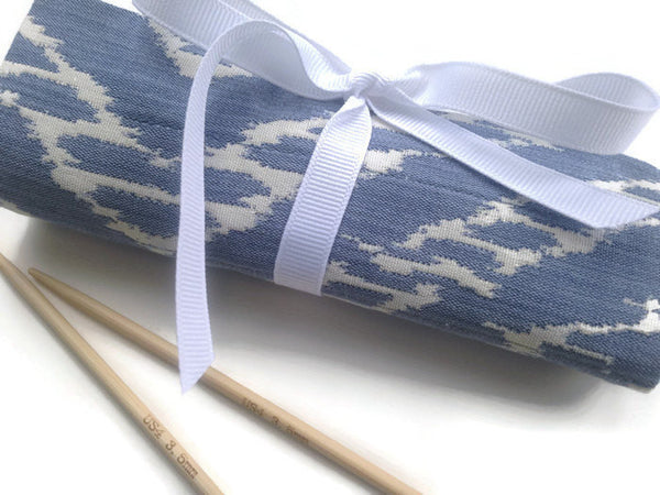 Sock Knitter's Needle Set Blue Woven Diamond - Buttermilk Cottage