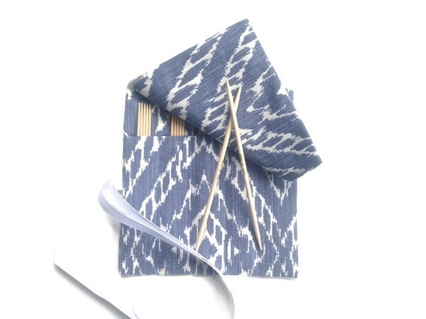 Sock Knitter's Needle Set Blue Woven Diamond - Buttermilk Cottage