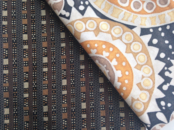 Tag Along Bag Brown Geometric Stripe - Buttermilk Cottage