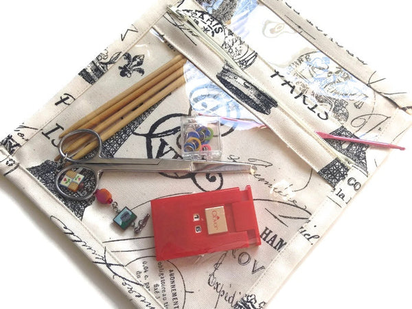 Accessory Bag Black Toile - Buttermilk Cottage